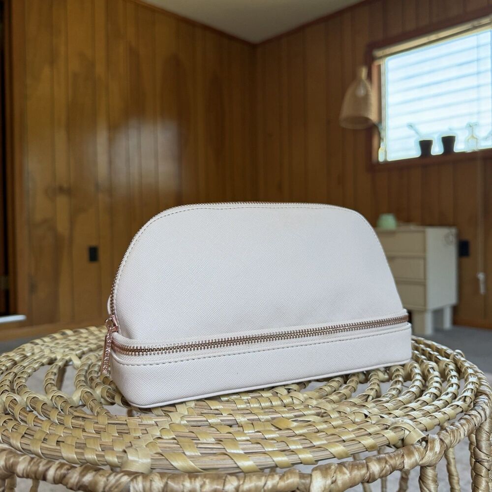 STACKERS BLUSH PINK COSMETIC AND JEWELRY BAG Travel Case Toiletry
